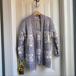 Gap Fair Isle Vintage Haze Open Cardigan
